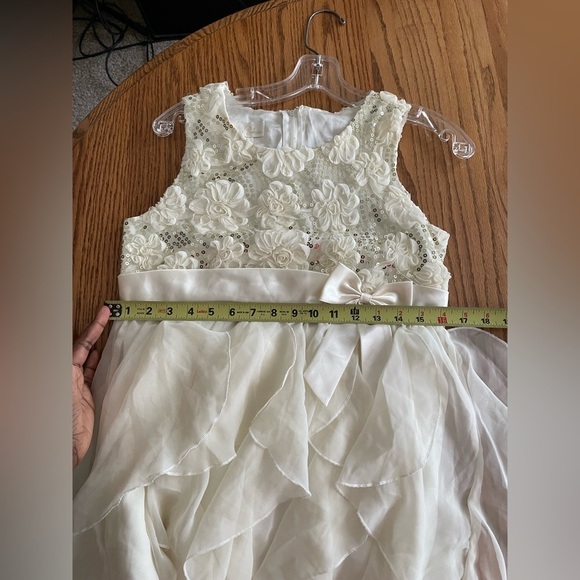 American Princess Floral Ivory Dress Size 14.5 - Picture 5 of 10